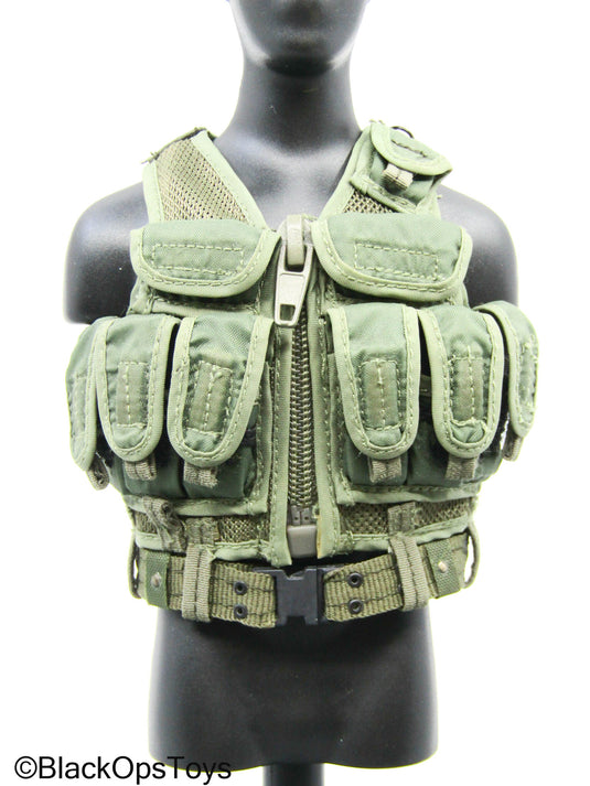 OD Green Tactical Vest w/Belt & Mag Set (Medicom)