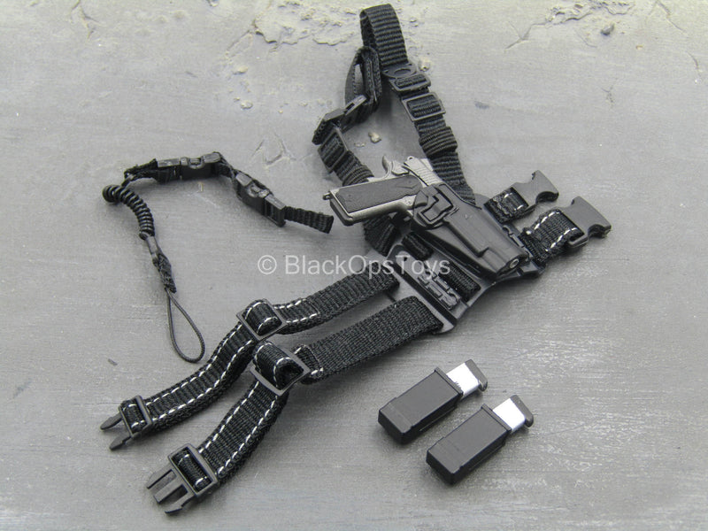 Load image into Gallery viewer, U.S. Army 1st SFOD-D - Grey 1911 Pistol w/Drop Leg Holster
