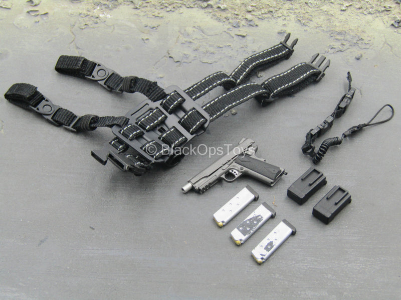 Load image into Gallery viewer, U.S. Army 1st SFOD-D - Grey 1911 Pistol w/Drop Leg Holster
