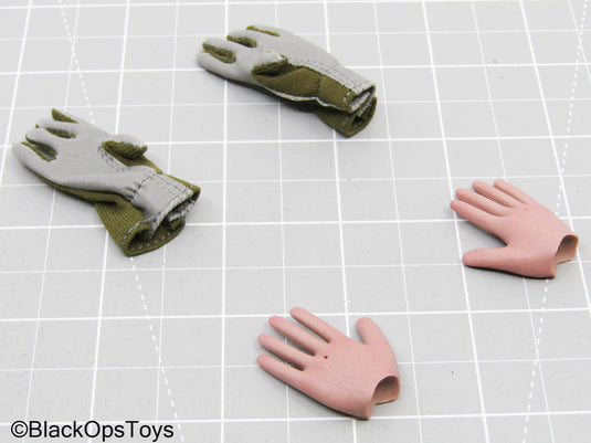 BHD OD Green & Grey Gloves w/Hands