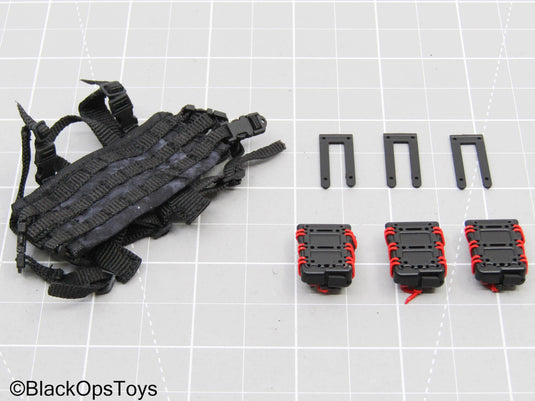 ZERT Black MOLLE Chest Rig w/Mag Pouches (x3)