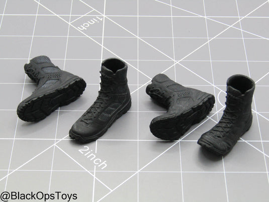 GI JOE - Snake Eyes - Black Combat Boots Set (Peg Type)