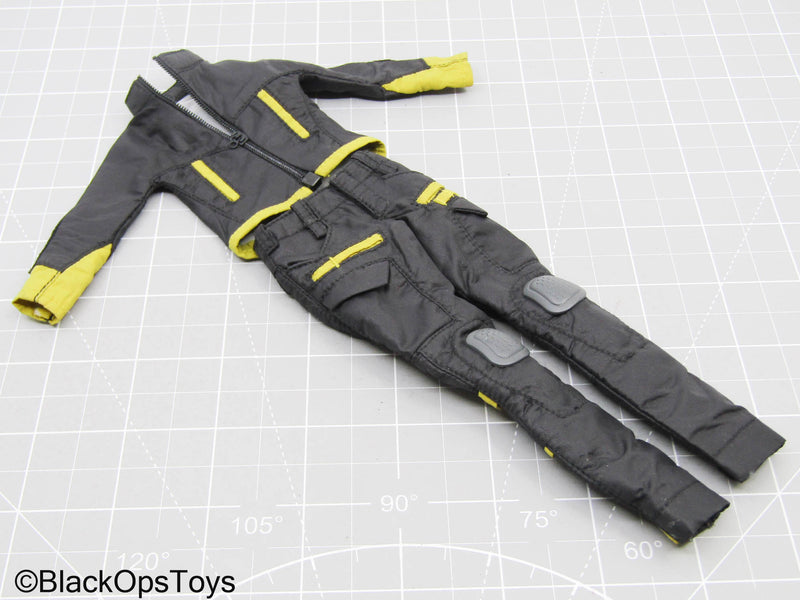 Load image into Gallery viewer, Female Black &amp; Yellow Zip Up Jacket w/Knee Pad Pants

