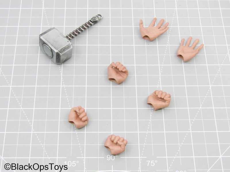 Load image into Gallery viewer, Thor's Mjolnir Metal Hammer w/Hand Set
