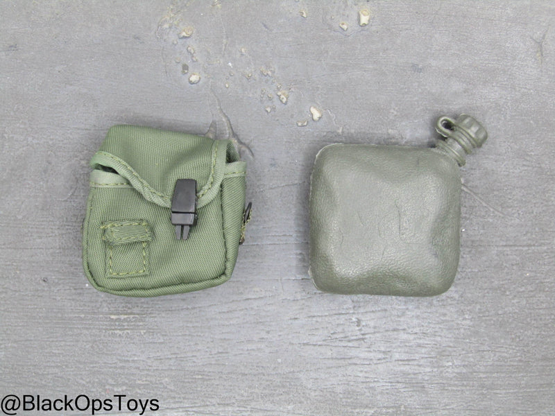Load image into Gallery viewer, Vietnam Era OD Green 2qt Canteen w/Pouch
