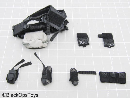 Black Chest Rig w/Grey Hanger Pouch & Pouch Lot
