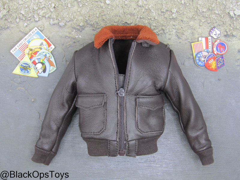 Load image into Gallery viewer, Top Gun - Lt. Pete Mitchell - Leather G-1 Flight Jacket w/Patches
