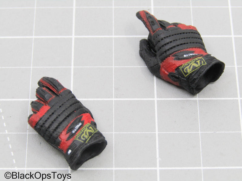 Load image into Gallery viewer, Black &amp; Red Gloved Hands

