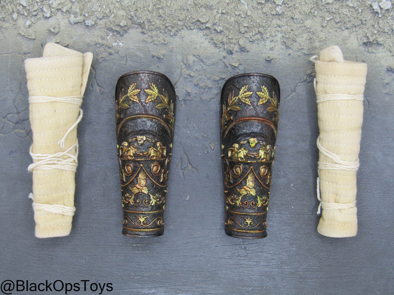 Load image into Gallery viewer, Hunting Ground Fighter - Metal Leg Armor w/Leg Wraps
