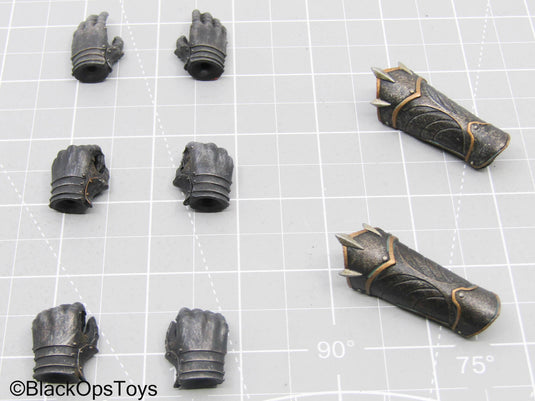 Female Black Armored Hand Lot w/Arm Gauntlets