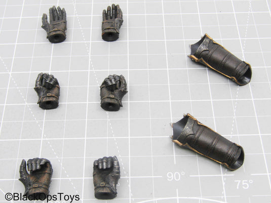 Female Black Armored Hand Lot w/Arm Gauntlets