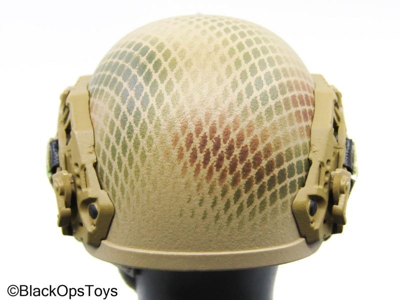 Load image into Gallery viewer, Snakeskin Mesh Tactical Helmet w/Multicam Camo Facemask
