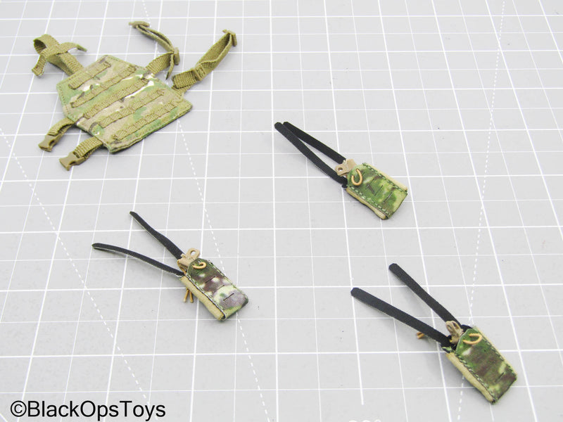 Load image into Gallery viewer, Multicam Molle Drop Leg Panel Hip Extension w/Pouch Set
