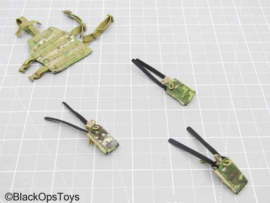 Multicam Molle Drop Leg Panel Hip Extension w/Pouch Set