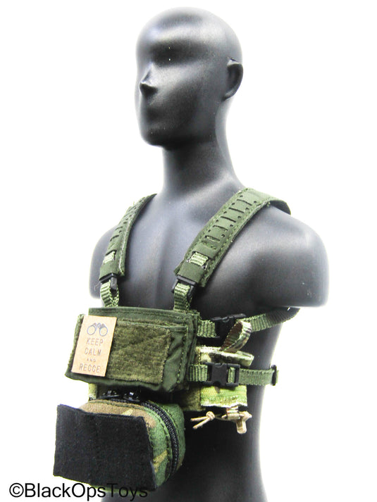 Female Multicam Camo Chest Rig w/Hanger Pouch & Mag Carrier