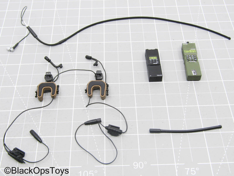 Load image into Gallery viewer, OD Green &amp; Black Radio Set w/Attachments
