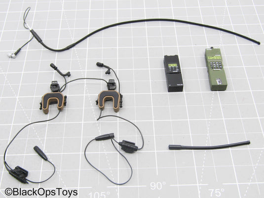 OD Green & Black Radio Set w/Attachments