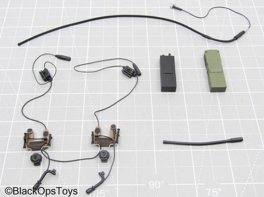 OD Green & Black Radio Set w/Attachments