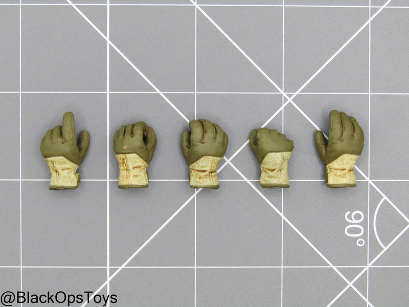 Load image into Gallery viewer, 1/12 - SALVO Black Ops - Unknown Operator - Left Trigger Gloved Hand Set (x5)
