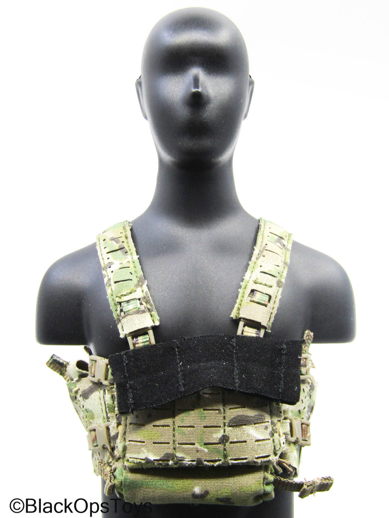 Load image into Gallery viewer, Multicam Camo Chest Rig w/Black Mag Carrier
