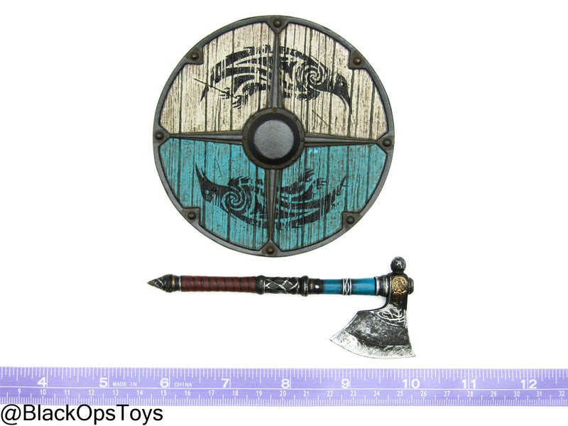 Load image into Gallery viewer, Assassin&#39;s Creed: Valhalla - Varin&#39;s Axe w/Raven Claw Shield
