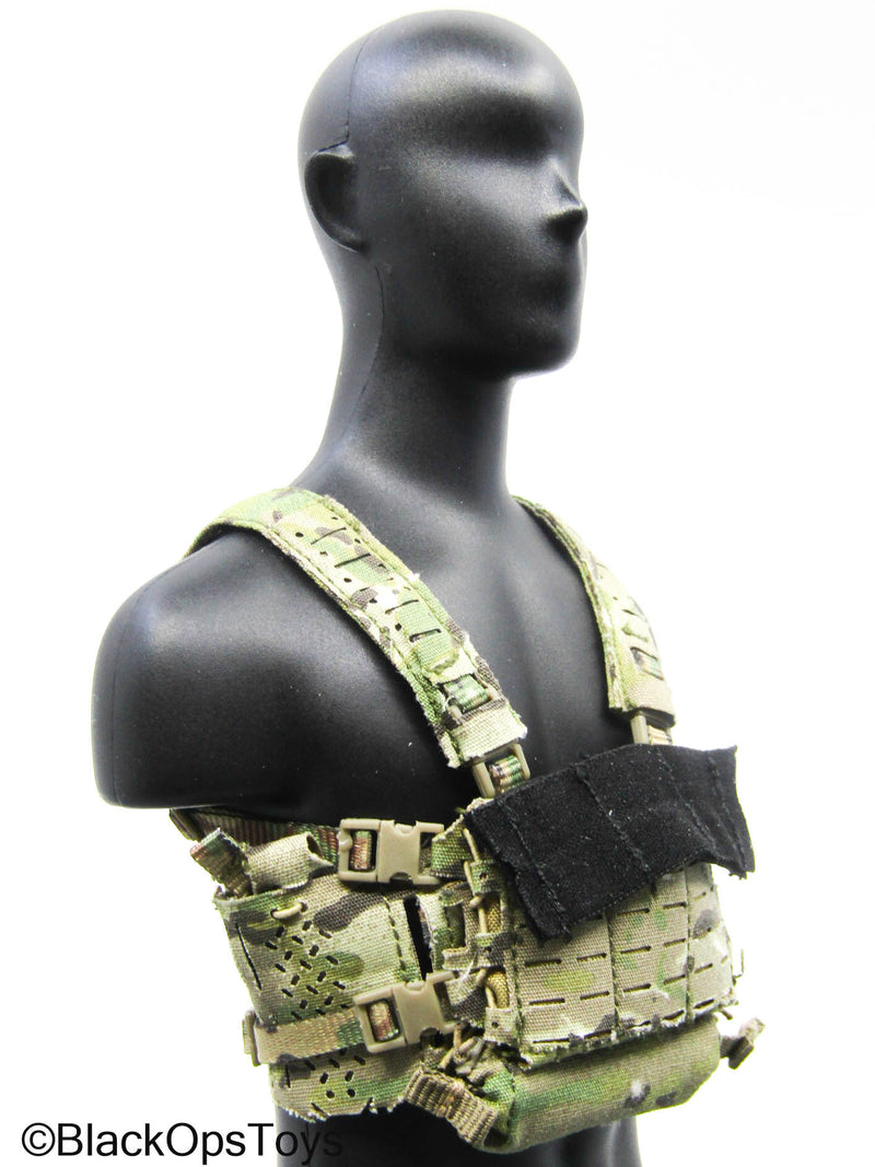 Load image into Gallery viewer, Multicam Camo Chest Rig w/Black Mag Carrier
