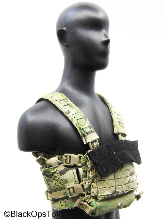 Multicam Camo Chest Rig w/Black Mag Carrier