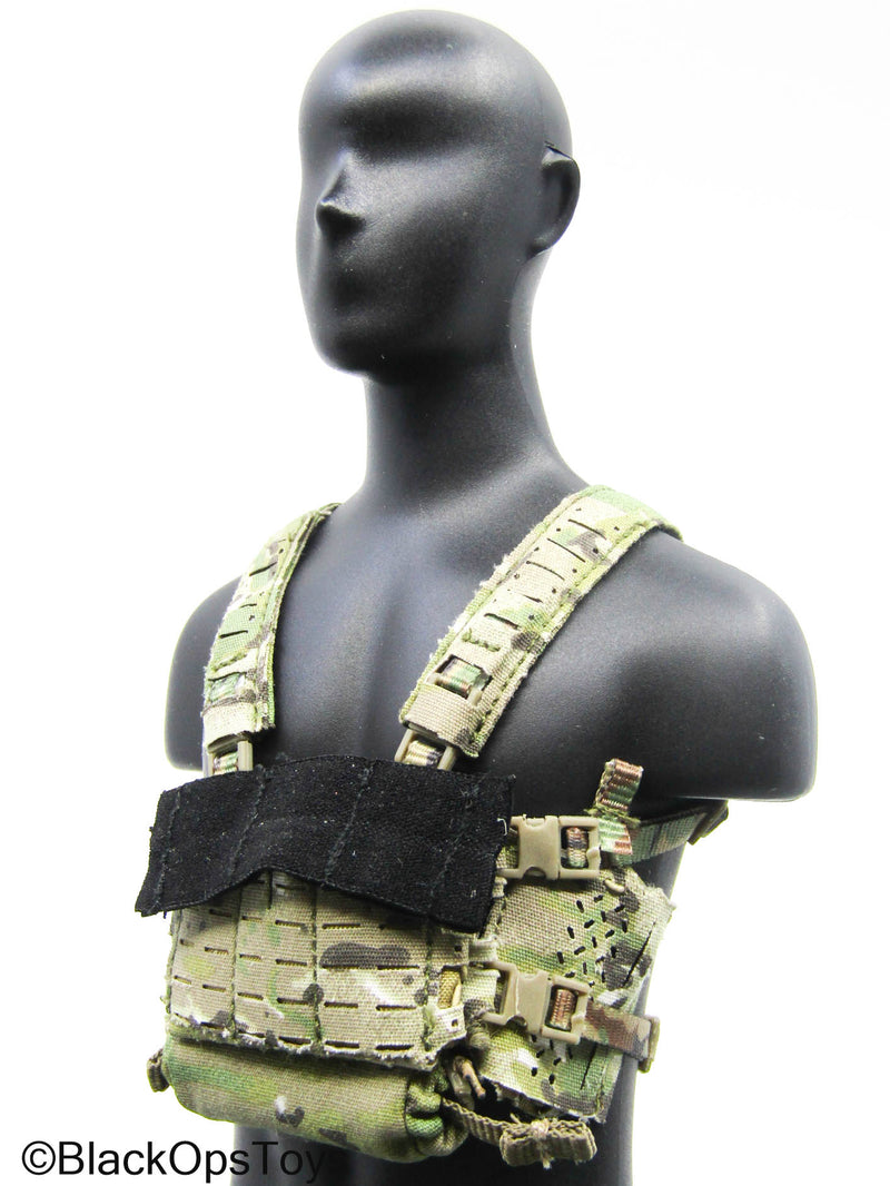 Load image into Gallery viewer, Multicam Camo Chest Rig w/Black Mag Carrier
