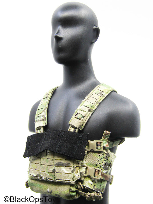 Multicam Camo Chest Rig w/Black Mag Carrier