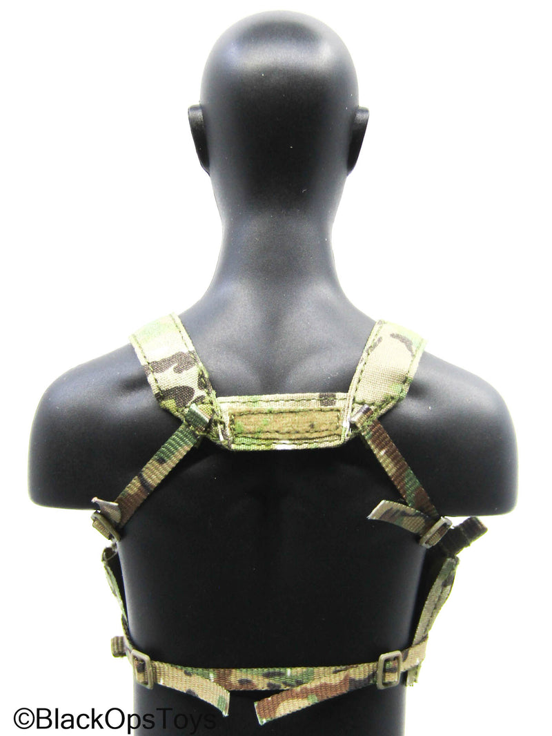 Load image into Gallery viewer, Multicam Camo Chest Rig w/Black Mag Carrier
