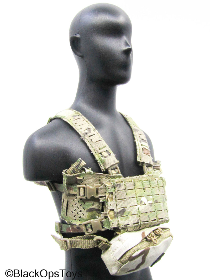 Load image into Gallery viewer, Multicam Camo Chest Rig w/Hanger Pouch, Gloves, &amp; Mag Carrier
