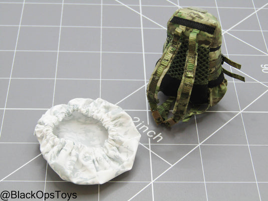 1/12 - SALVO Black Ops - Unknown Operator - Multicam Backpack w/Winter Camo Cover