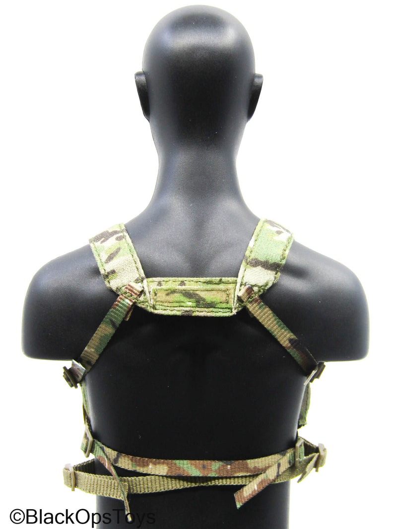 Load image into Gallery viewer, Multicam Camo Chest Rig w/Hanger Pouch, Gloves, &amp; Mag Carrier
