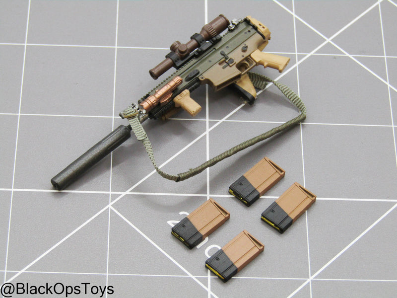 Load image into Gallery viewer, 1/12 - SALVO Black Ops - Unknown Operator - SCAR-H Rifle w/Attachment Set
