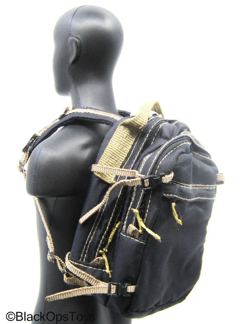 Load image into Gallery viewer, Black &amp; Tan Tactical Backpack (Toy Soldier)
