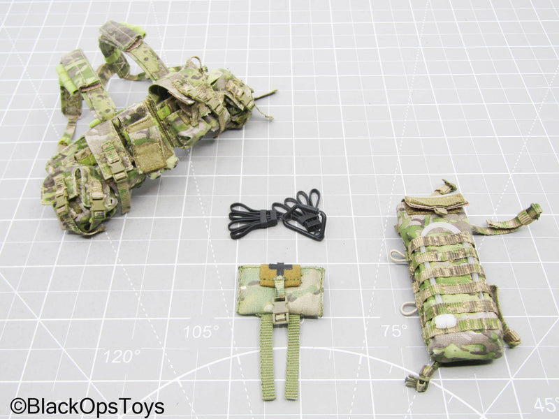 Load image into Gallery viewer, Multicam Camo Chest Rig w/MOLLE Pouch &amp; Gear Set
