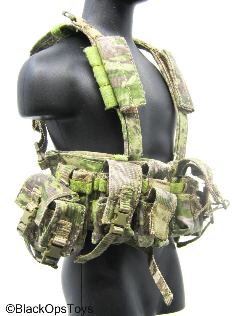 Load image into Gallery viewer, Multicam Camo Chest Rig w/MOLLE Pouch &amp; Gear Set
