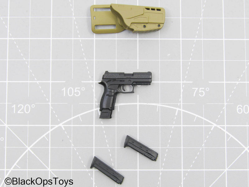 Load image into Gallery viewer, Black Pistol w/Tan Holster &amp; Mag Set
