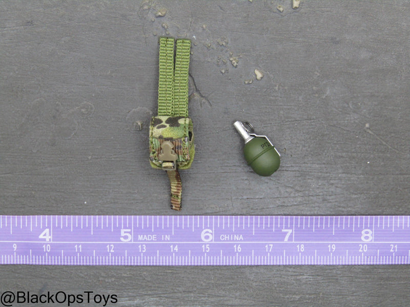 Load image into Gallery viewer, FSB Spetsnaz Alpha - Multicam MOLLE Grenade Pouch w/Grenade
