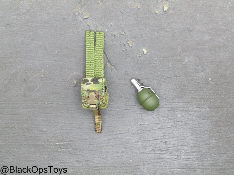Load image into Gallery viewer, FSB Spetsnaz Alpha - Multicam MOLLE Grenade Pouch w/Grenade
