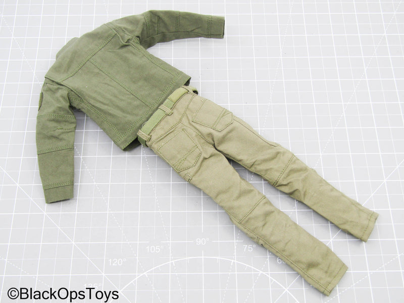 Load image into Gallery viewer, OD Green Jacket w/Olive Green Combat Pants
