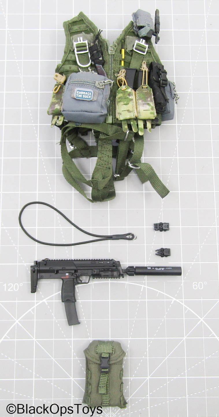 Load image into Gallery viewer, OD Green Tactical Vest, H&amp;K MP7 SMG, Attachments &amp; Accessories
