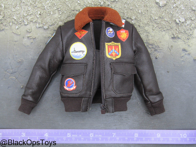 Load image into Gallery viewer, Top Gun - Lt. Pete Mitchell - Leather G-1 Flight Jacket w/Patches (APPLIED)
