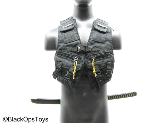 Bam 1/6 Metal Black Katana w/Sheath & Tactical Vest (DAM Toys)