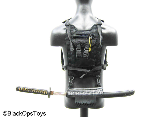 Metal Black Katana w/Sheath & Tactical Vest (DAM Toys)