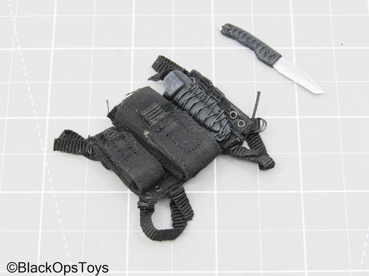 GI JOE Snake Eyes MOLLE Black Pouch w/Knife (Hot Toys)