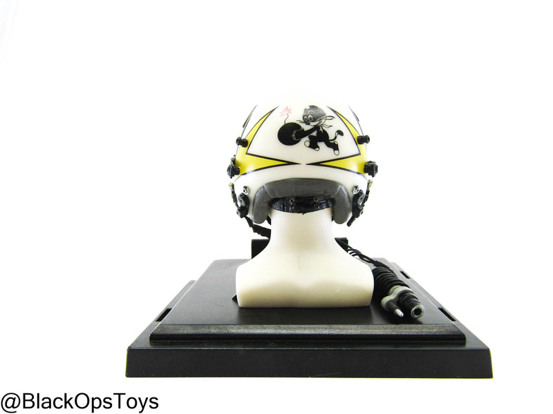 Load image into Gallery viewer, VF-31 HGU-55/P &quot;MIG Hunter&quot; Flight Helmet w/Platform (CRACKED)
