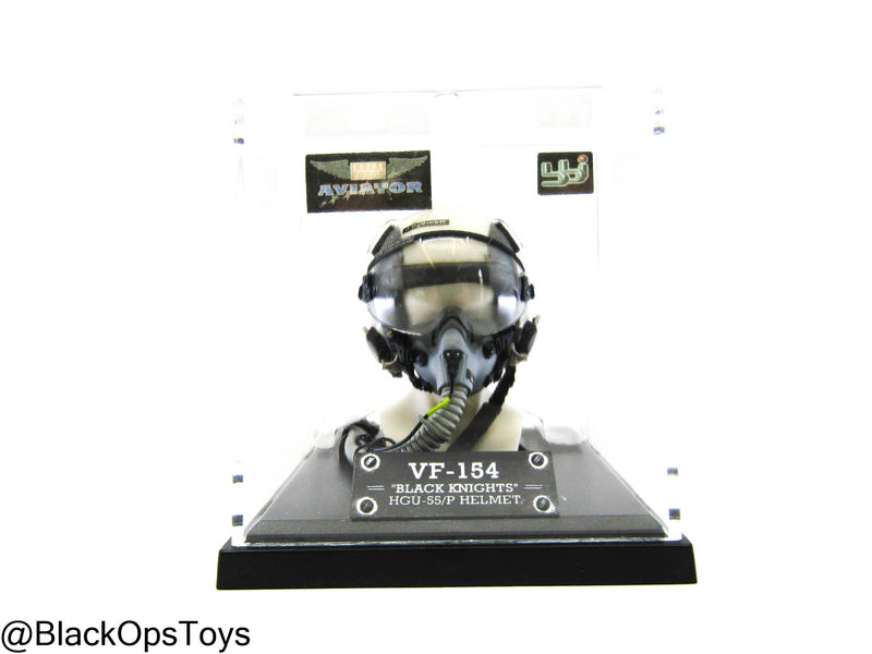 Load image into Gallery viewer, VF-154 HGU-55/P &quot;Black Knights&quot; Flight Helmet - MINT IN BOX
