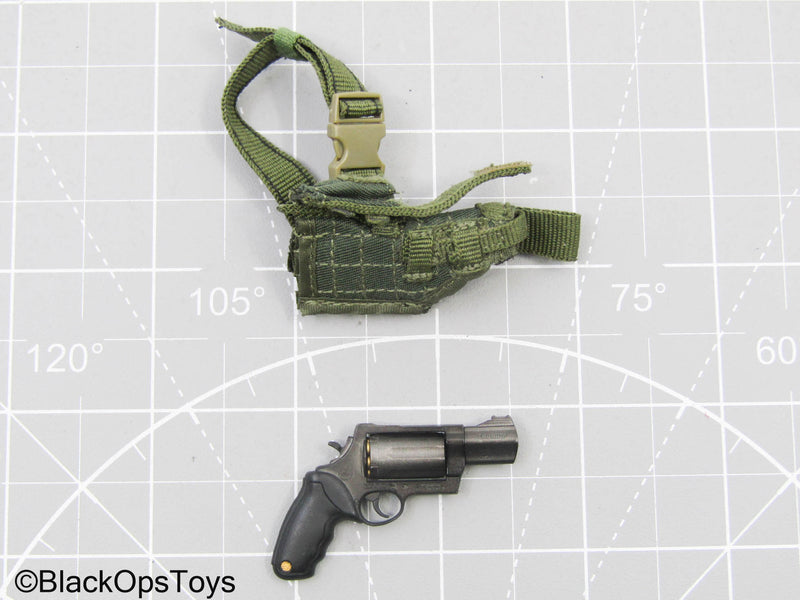 Load image into Gallery viewer, Grey Revolver w/Shotgun Shells &amp; Left Handed Drop Leg Holster
