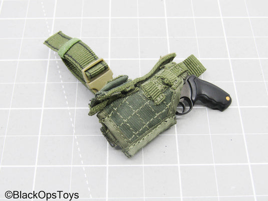 Grey Revolver w/Shotgun Shells & Left Handed Drop Leg Holster